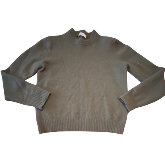 MNG Womens Olive Green Wool Blend Sweater Size L - Picture 1 of 6